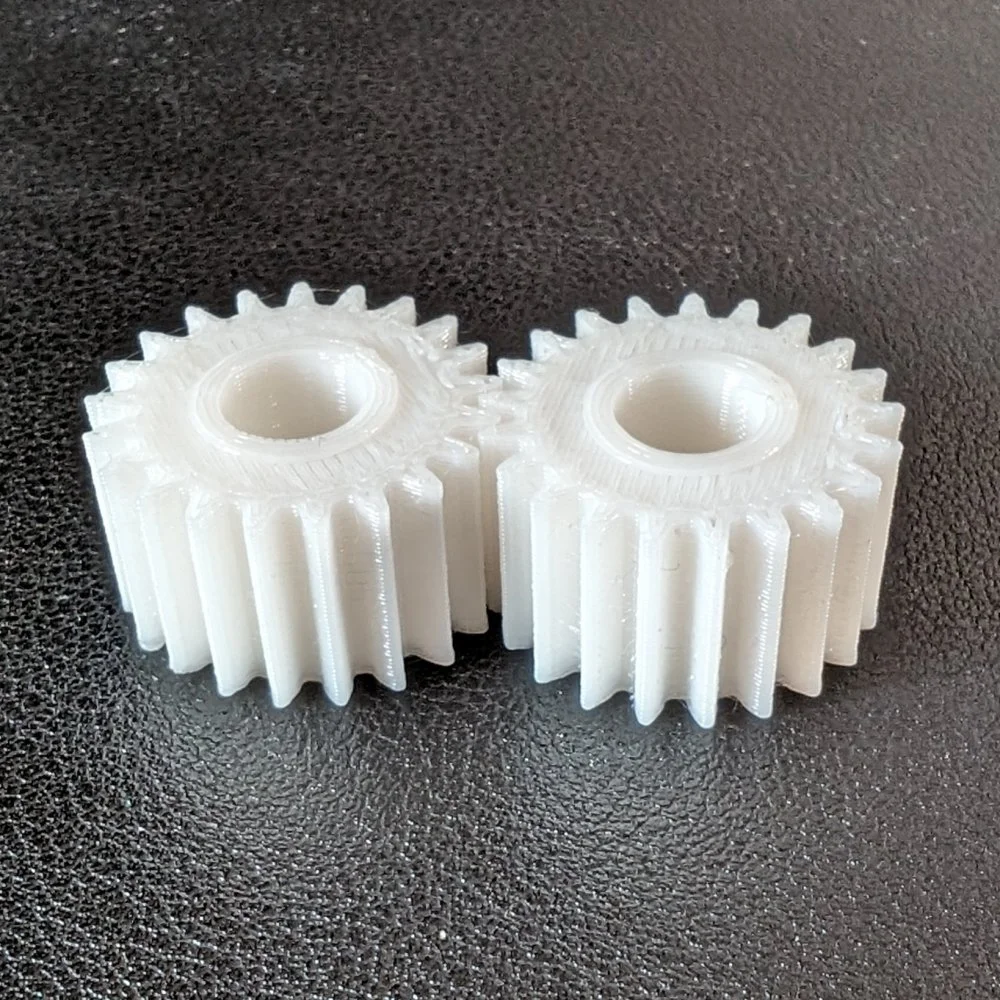 完成的 3D 列印齒輪