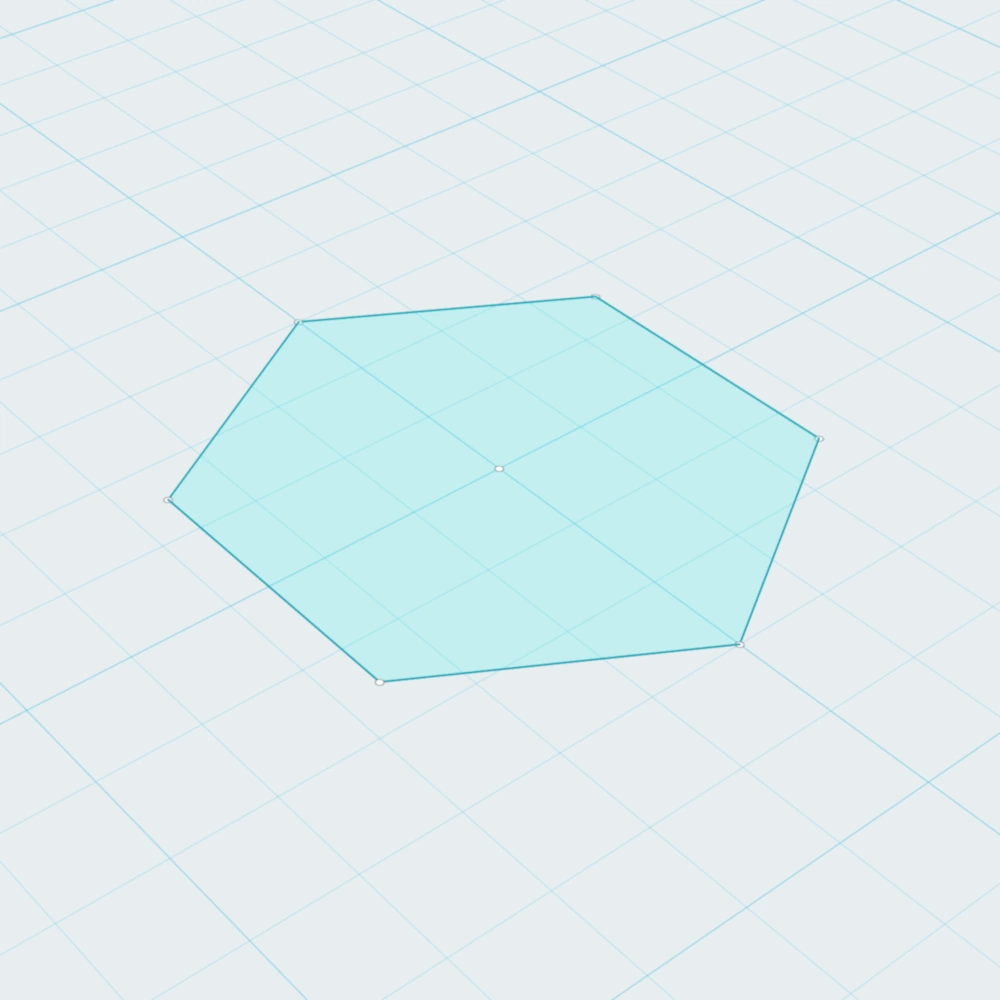 Простой двухмерный эскиз шестиугольника