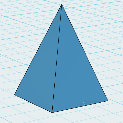 En enkel STL pyramid 3D modell